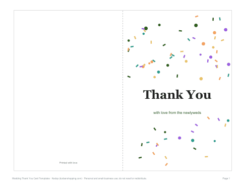 Preview of the first page of Confetti card