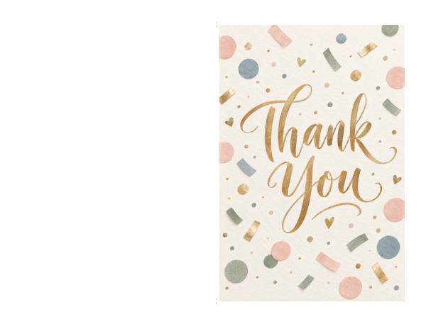 Preview of Printable Confetti Card Template