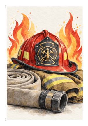 Preview of Free Printable Thank You Cards for Firefighters